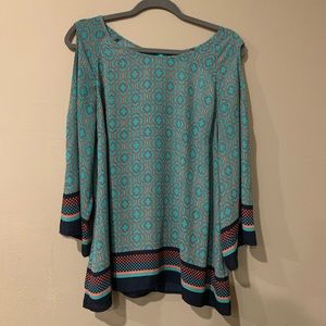 Adrianna Pappel Boho Print Top Size XL